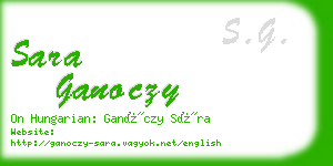 sara ganoczy business card